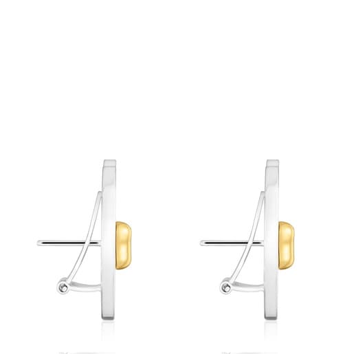 Aros corazón motivo lazo bicolor TOUS Ribbon