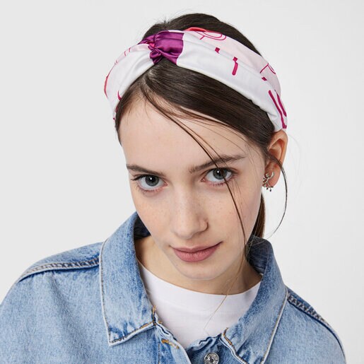Diadema elastica Script Soft fucsia