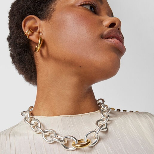 Collier anneaux Hav XL bicolore