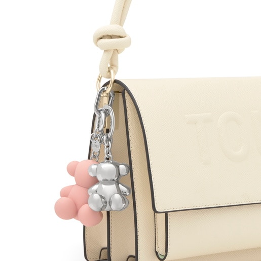 حلقة مفاتيح بحافظة عطر باللون الوردي من تشكيلة Bold Bear