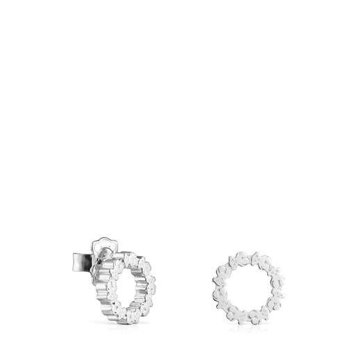 Kleine Kreis-Ohrringe Straight aus Silber