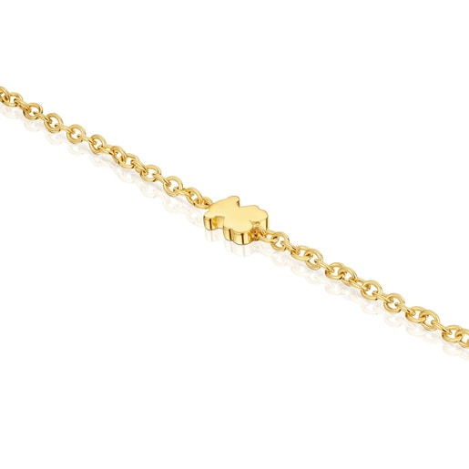 Braçalet cadena d'or amb motiu ós 10 mm Sweet Dolls