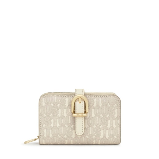 Billetera beige TOUS Buckles Silhouette