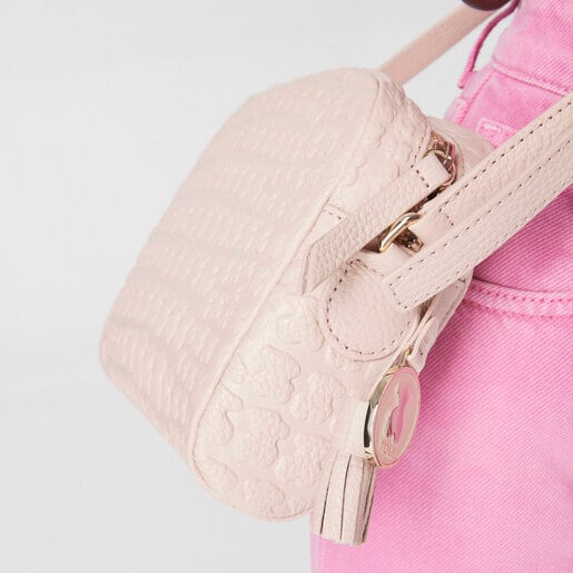Pink Leather Sherton Crossbody bag | TOUS