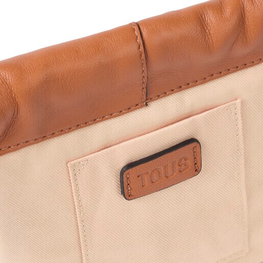 Leather-colored leather Minibag TOUS Cloud