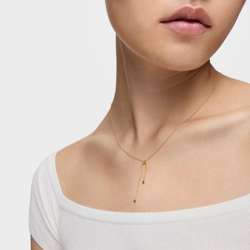 Gold TOUS Cool Joy Necklace with bear and star charms