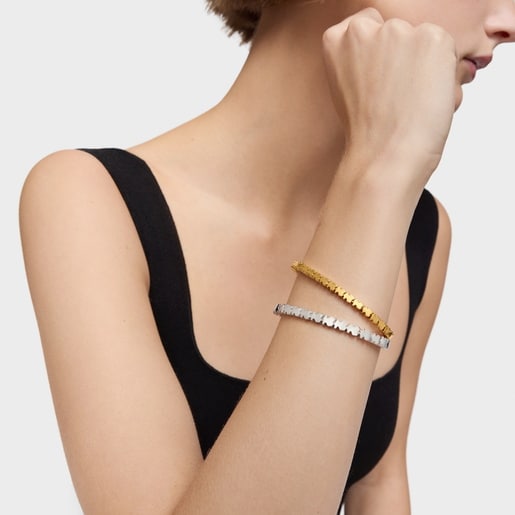 Silver Straight bears Bracelet