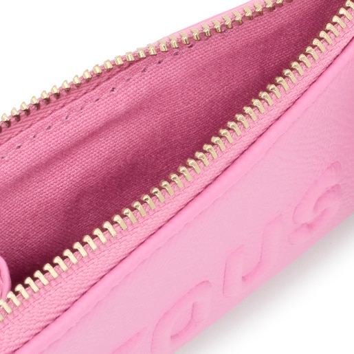 Πορτοφολάκι-θήκη καρτών TOUS Brenda σε σκούρο ροζ χρώμα
