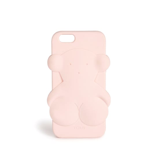 Funda de móvil iPhone 6 Rubber Bear en color rosa
