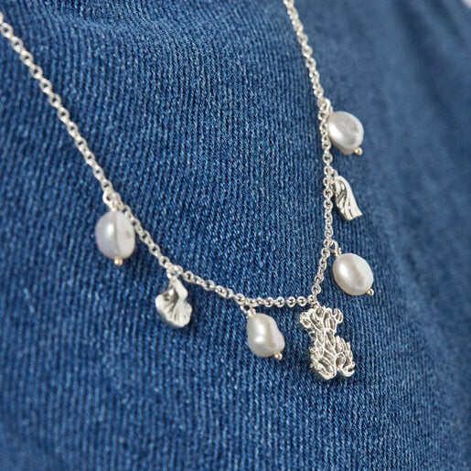 Серебряное колье Oceaan с жемчугом