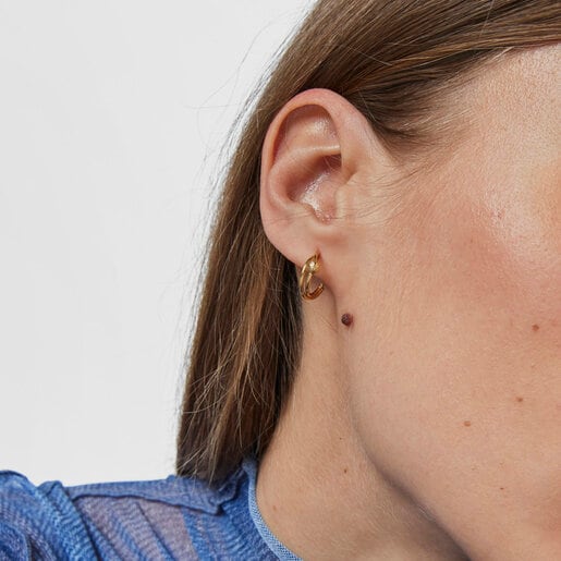 Gold Double hoop earrings Sylvan