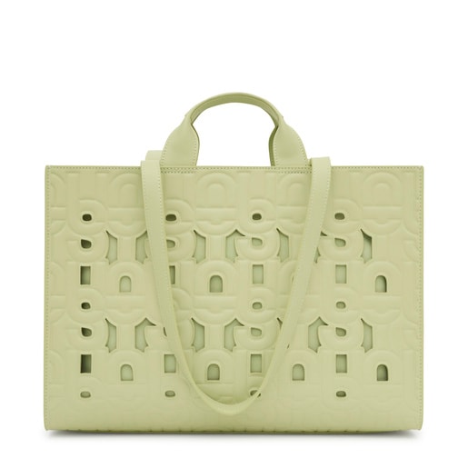 Μεγάλη τσάντα shopper Amaya TOUS MANIFESTO CUT σε πράσινο χρώμα