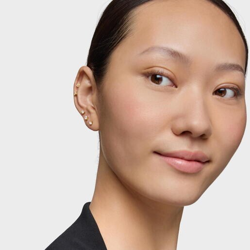 Single 14kt gold Earring with 0.10ct lab-grown diamond TOUS Shine LGD