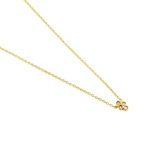 Gold Gem Power Necklace with Diamonds