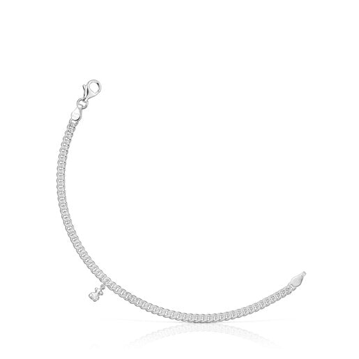 Silver curb chain Bracelet Bold Bear