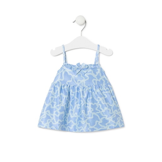 Vestido de tirantes de niña Kaos azul
