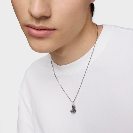 16 mm silver bear Pendant TOUS Man