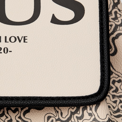 ベージュのフラップ式リュックサック TOUS Kaos Mini Evolution