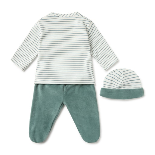 Newborn baby set in Classic green