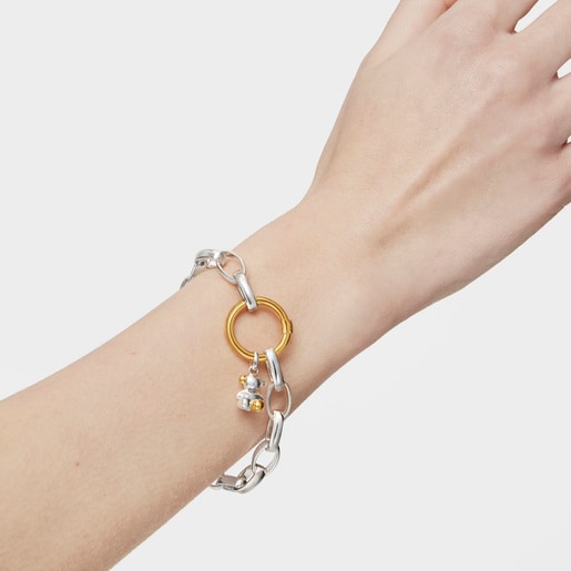 Pulsera oval de plata Hold