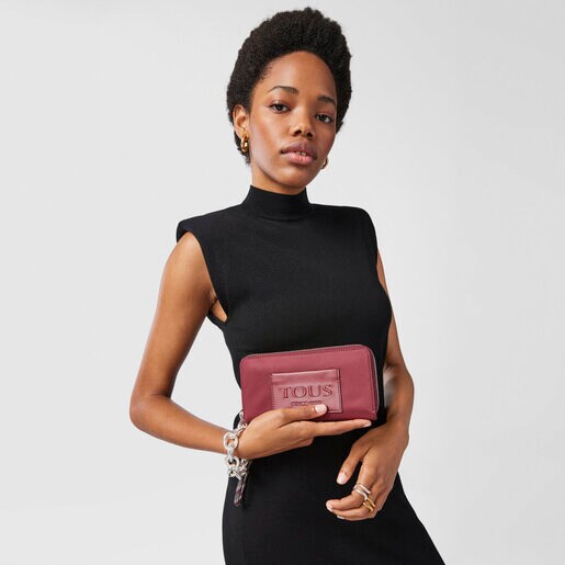 Medium burgundy Empire Soft Chain Wallet