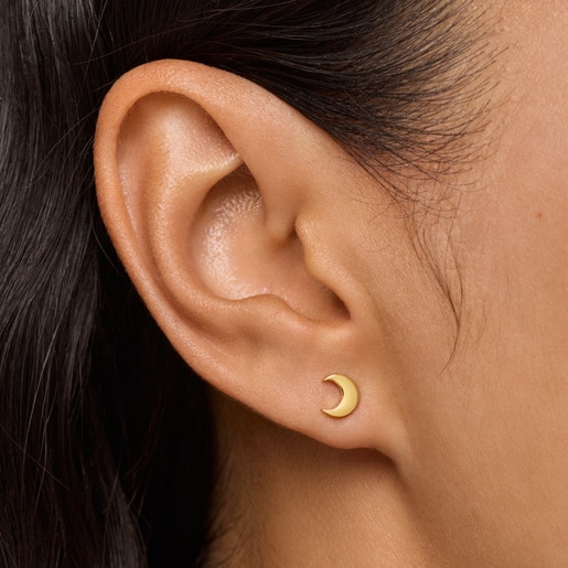 Moon Earrings with 18kt gold plating over silver TOUS Motifs