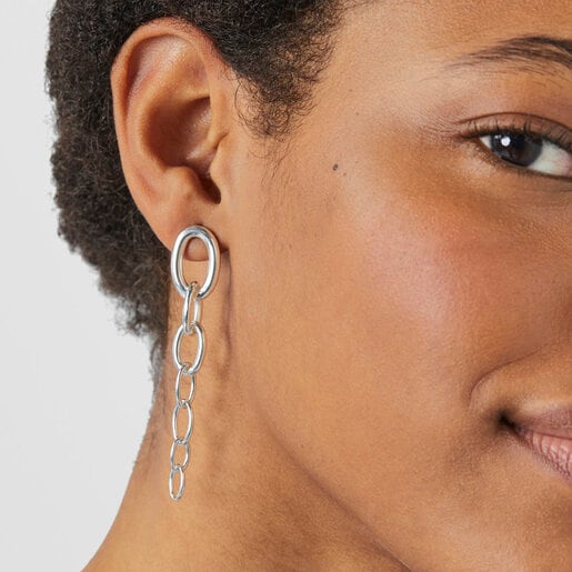 Long TOUS Calin Earrings with rings