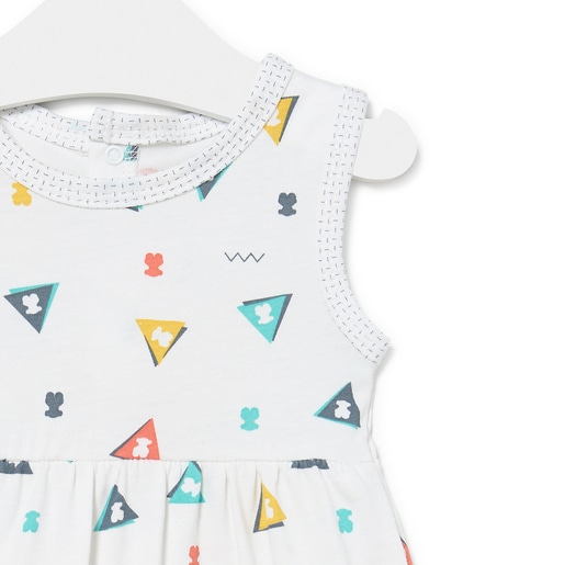 Mono de bebé Triangulo blanco