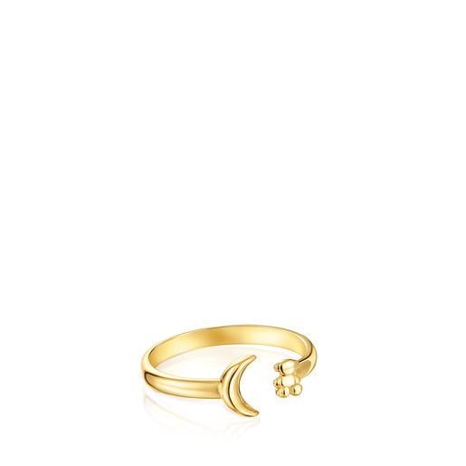 Pack Claws ring con baño de oro 18 kt sobre plata con rodolitas