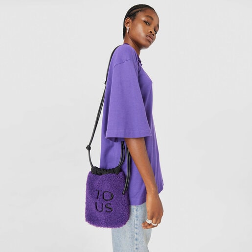 Lilac-colored TOUS Empire Fur Minibag