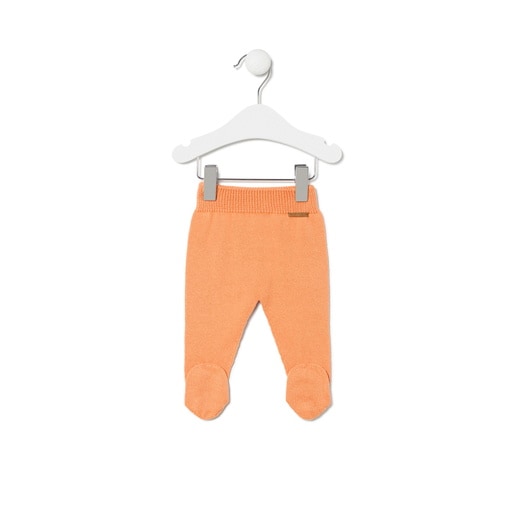 Knitted baby outfit in Tricot orange