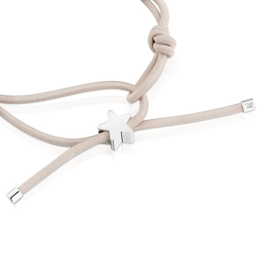 Gray elastic Bracelet and silver star Sweet Dolls