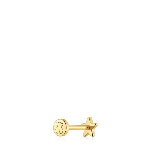 Piercing de oro 14 kt motivo estrella 8 mm TOUS Basics
