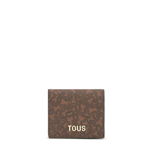 Cartera pequeña marrón Kaos Mini Lines