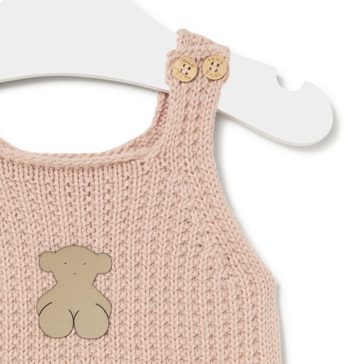 Baby romper in Tricot pink