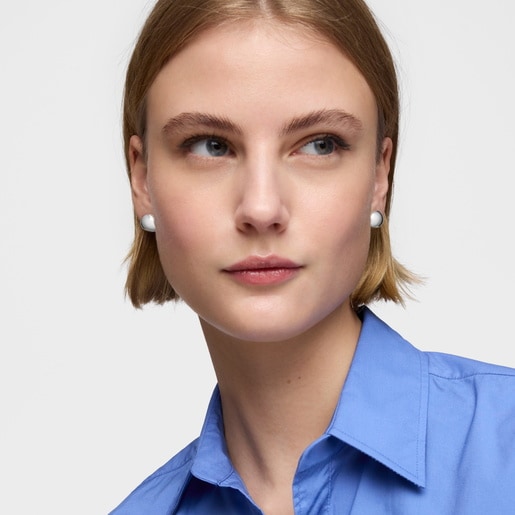 עגילי Daisy‏ 12 מ"מ מכסף