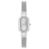 Jeweled Analog watch with steel bracelet Oval Icon