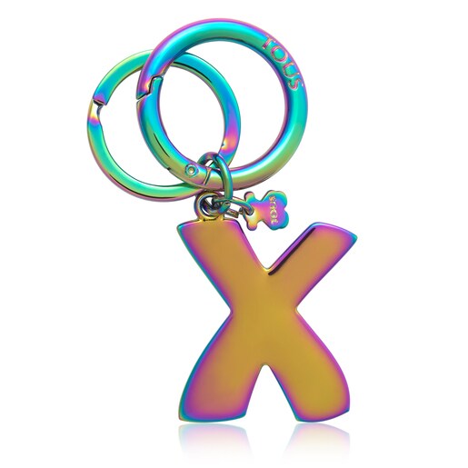 Iridescent Touscedario Letter X Key ring