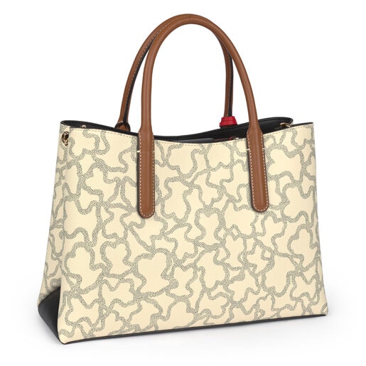 City-Tasche Kaos Icon mehrfarbig in Rot und Beige