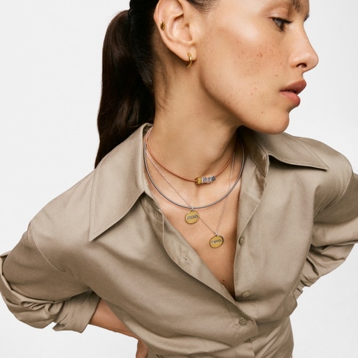 Two-tone Medallion pendant TOUS Mom