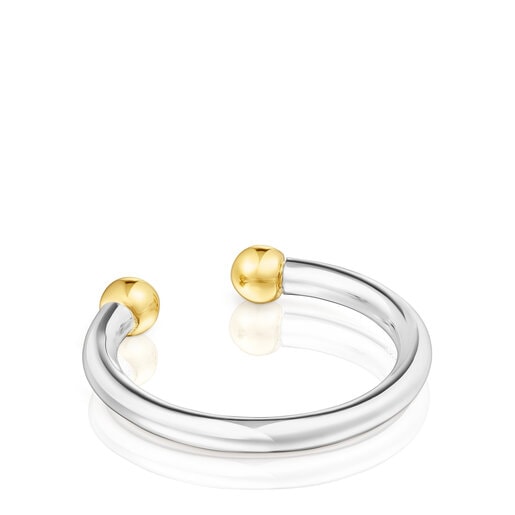 シルバーとヴェルメイユシルバーのオープンリング Beach