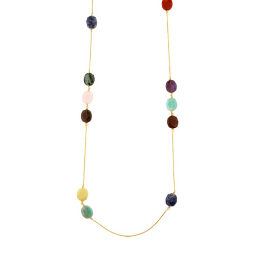 Vermeil Silver Terra Necklace with Gemstones