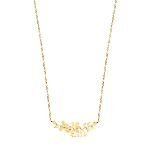 Collier Real Mix Leaf en Or Vermeil