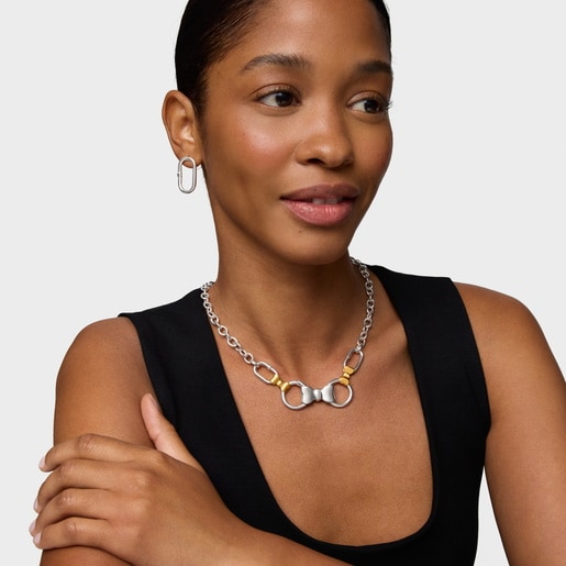 25 mm silver bow Pendant TOUS Ribbon