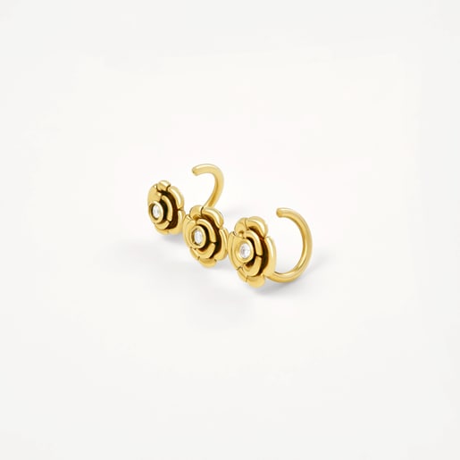 Earcuff de oro triple con diamantes TOUS ATELIER