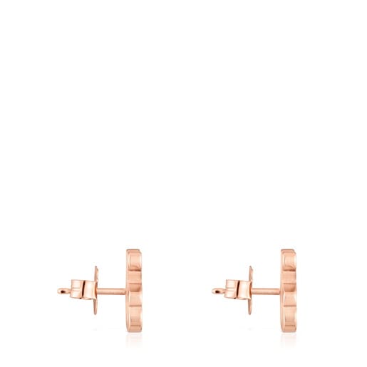 12 mm bear Earrings with 18kt rose-gold plating over silver TOUS Sweet Dolls
