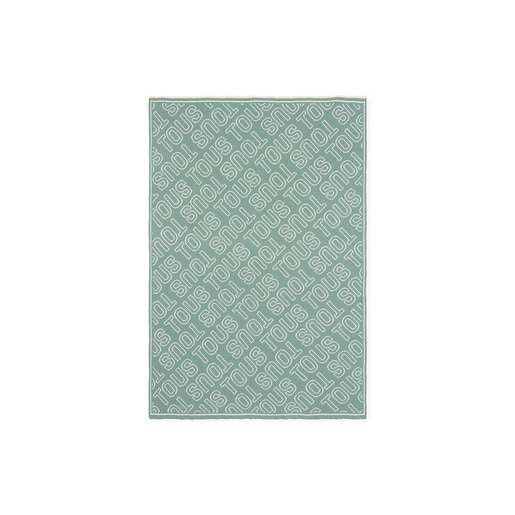 Reversible baby blanket in Nilo TOUS logo mist