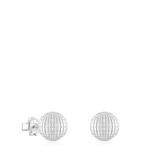 Pendientes de plata bola osos 10 mm St. Tropez Disco