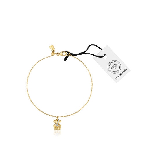 Gold and diamonds Chain bracelet Lligat | TOUS