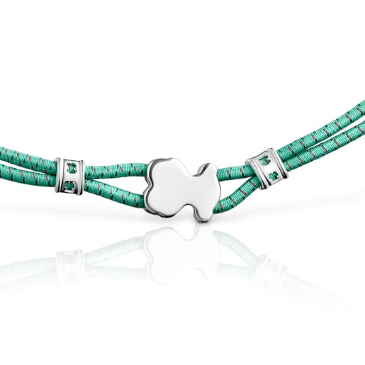 ミントグリーンの伸縮性ネックレス Sweet Dolls